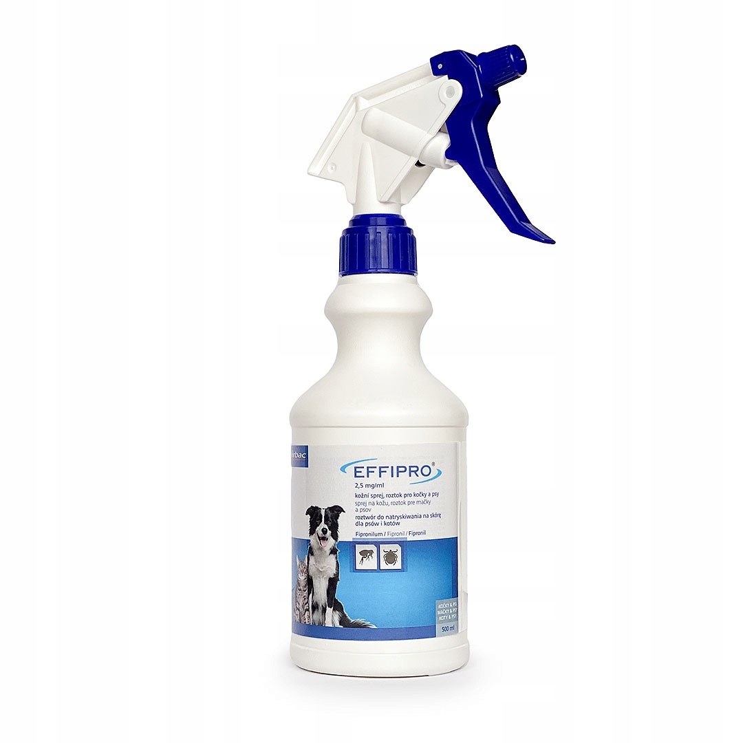 Virbac Effipro 500 ml Spray na pasożyty pchły, kleszcze Dla Kota I Psa