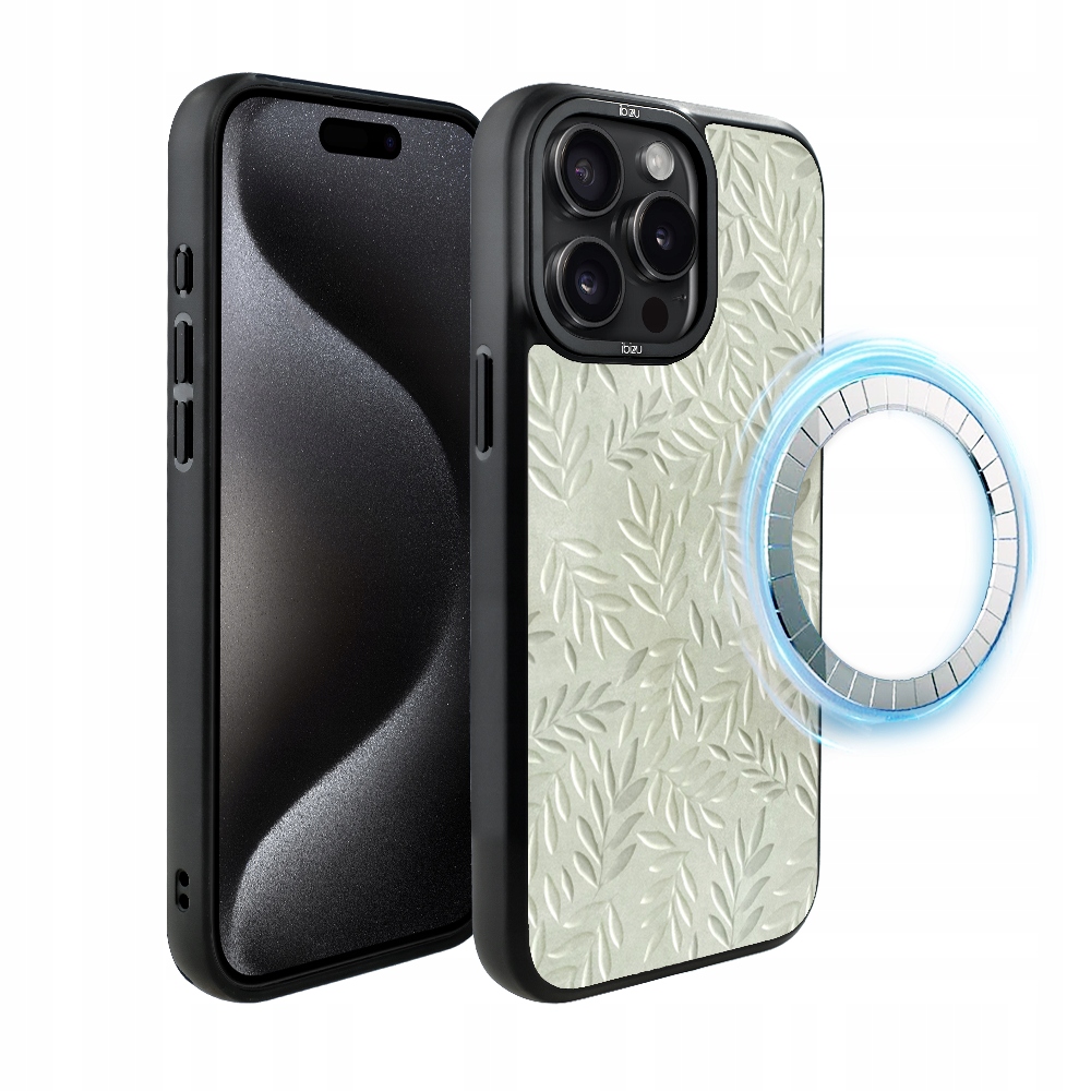 Pouzdro pro iPhone 15 Pro Ibizu DropGuard Matt s MagSafe, olivová stopa