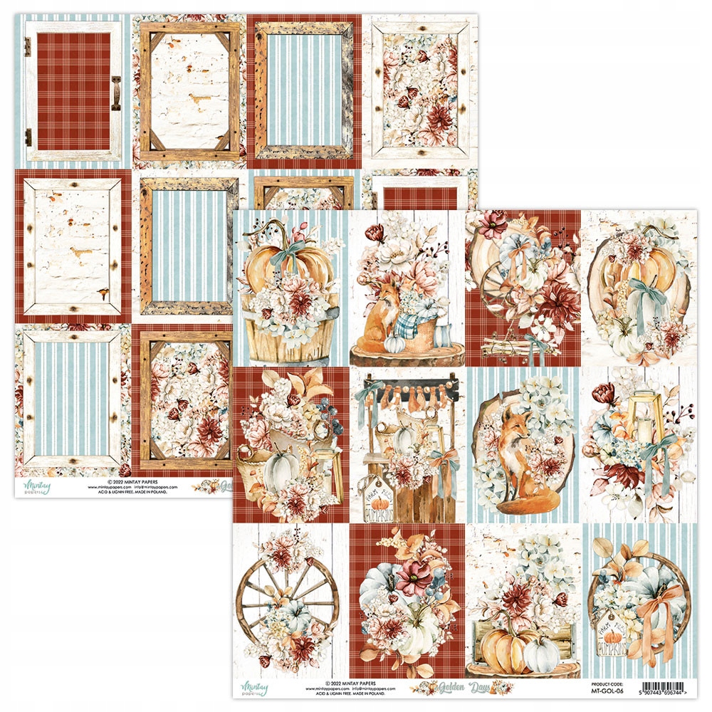 Papier 30,5 x 30,5 cm Mintay Golden Days 06