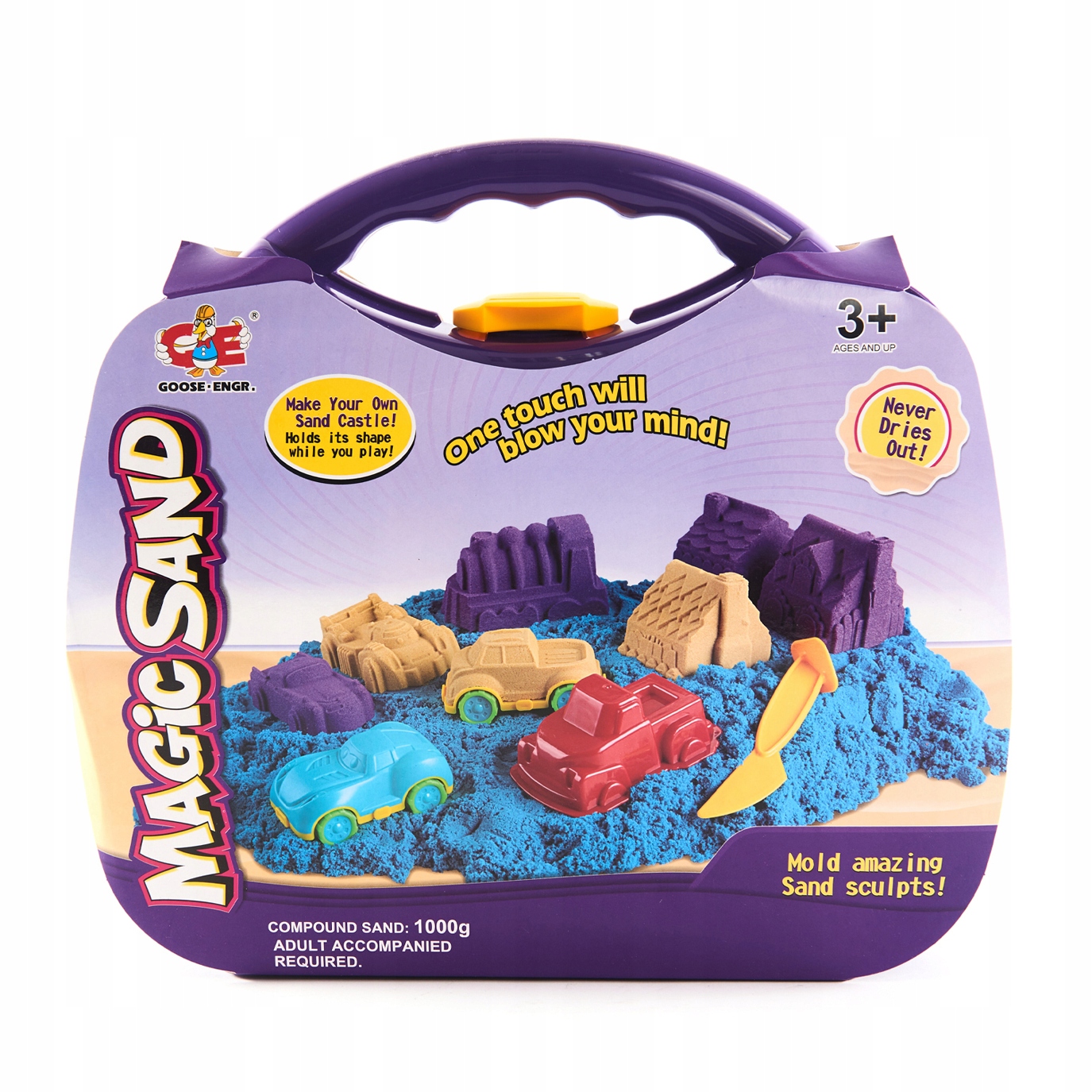 

Piasek Kinetyczny W Walizce 1KG Foremki Samochody