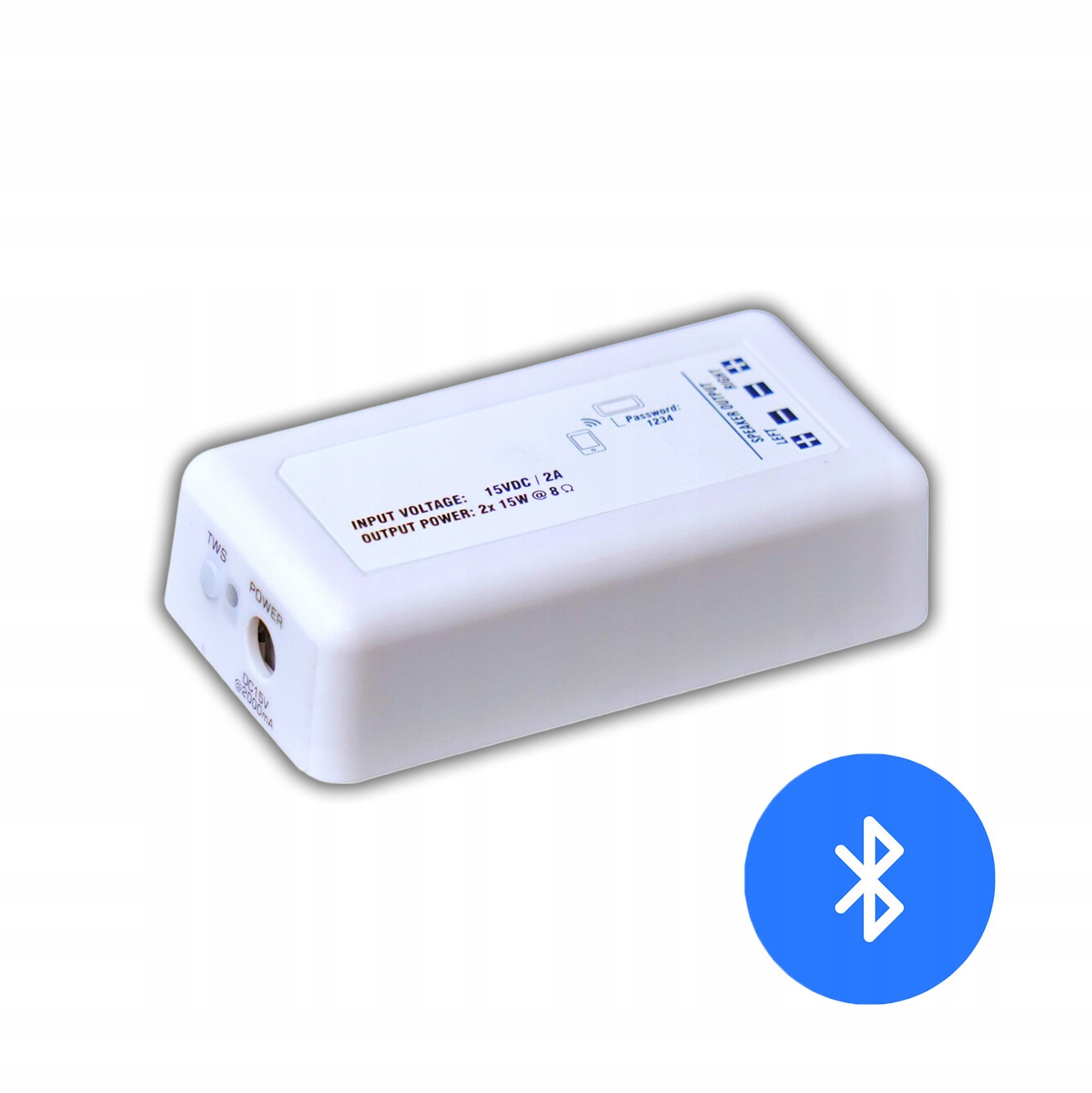 Zosilňovač P2 Bluetooth v5.3 Jpm 2015 2x15W, základňa pre aktívne reproduktory