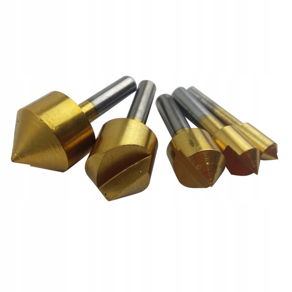 WIERTŁA FREZUJĄCE FREZY STOŻKOWE POGŁĘBIACZE 5 SZT Marka FREZY STOŻKOWE