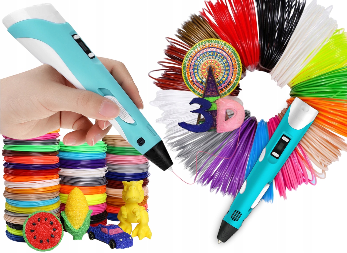 DŁUGOPIS EDUKACYJNY DRUKARKA 3D PEN ZESTAW + 110M WKŁAD EAN (GTIN) 5905896501080