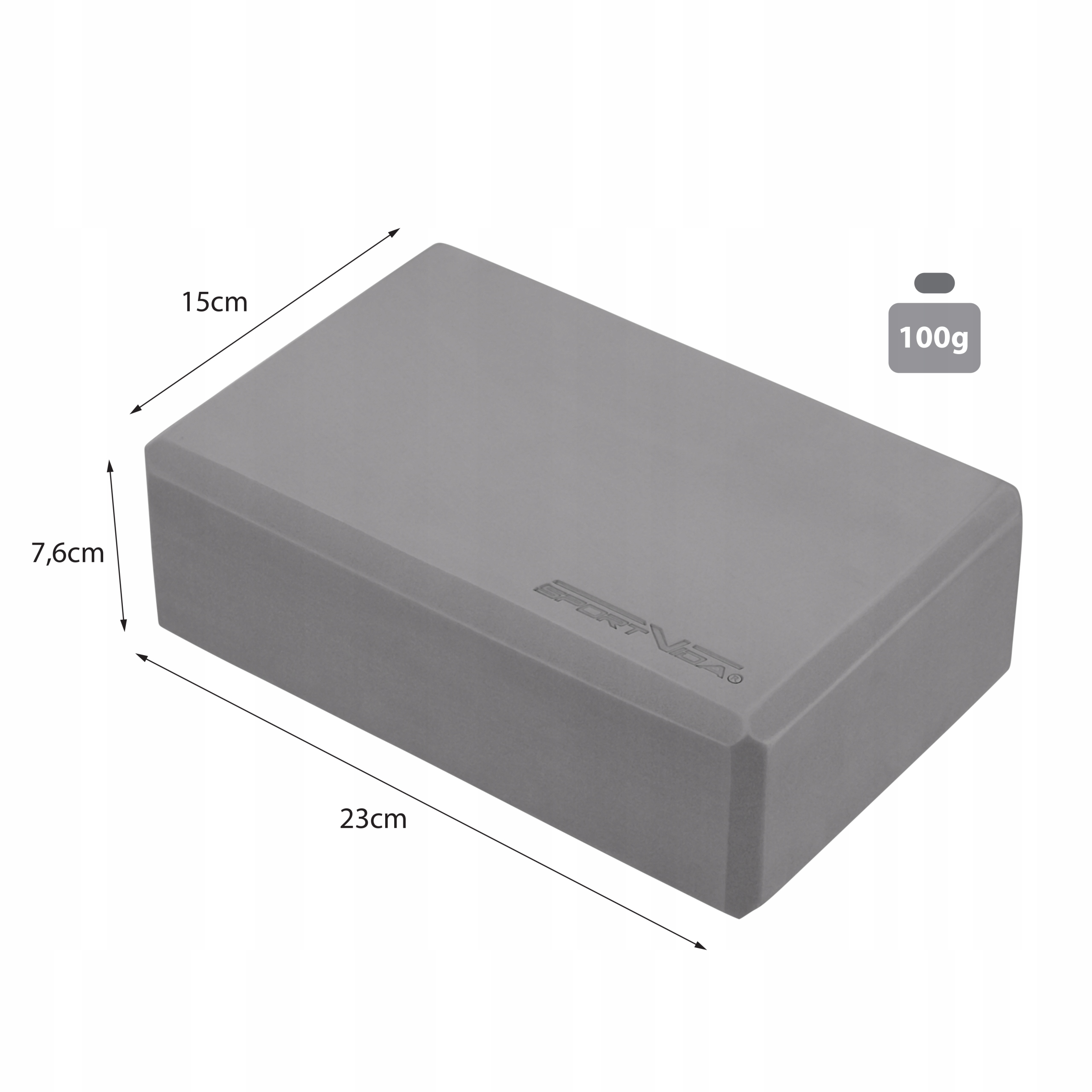 KOSTKA DO JOGI KLOCEK BLOK DO ĆWICZEŃ YOGA PILATES PIANKA EVA SPORTVIDA Model SV-EZ0067