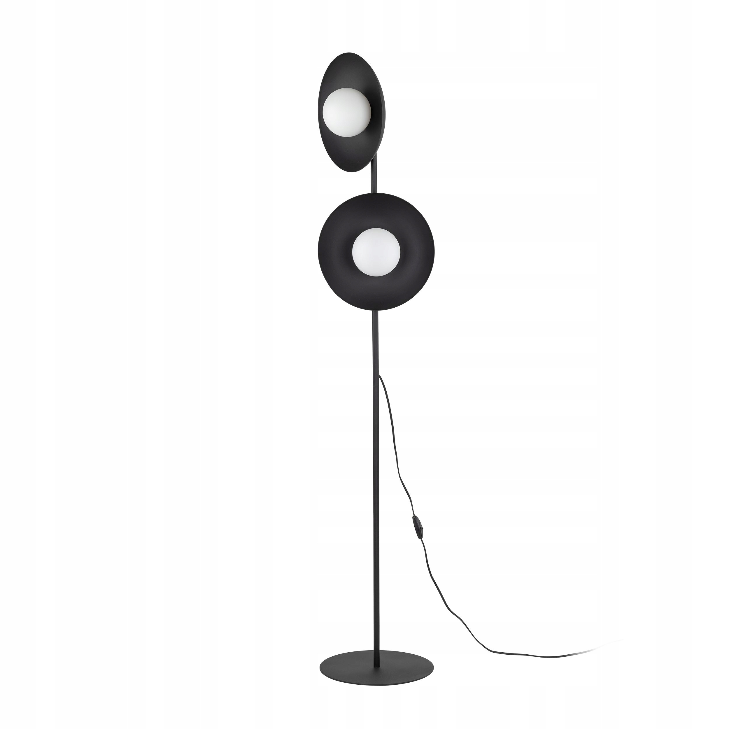 Slate Black Glass Lampa Podňāogová 2XG9