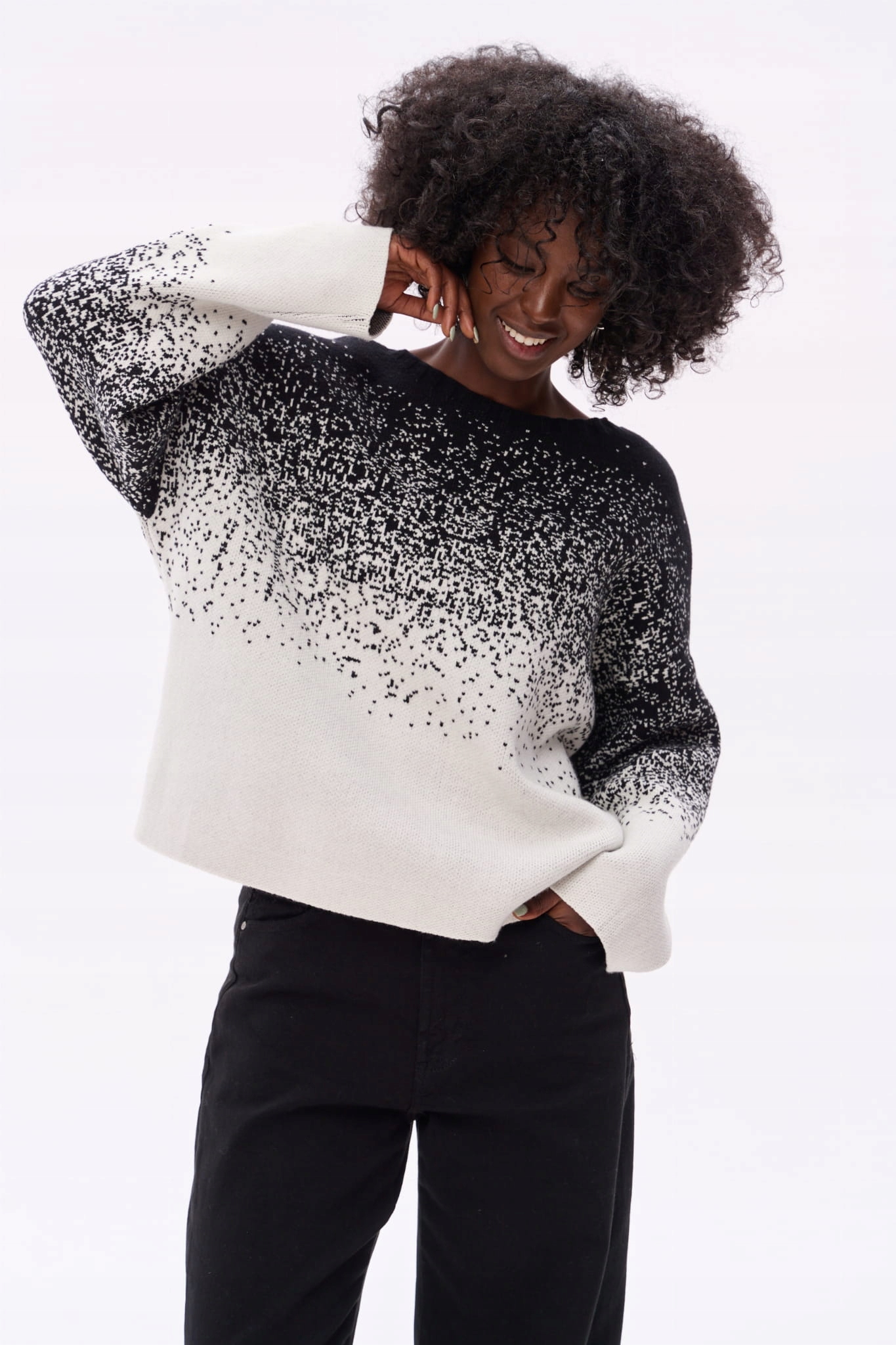 Dámský svetr Dulaj Pepř a sůl blue shadow vel. 40/42