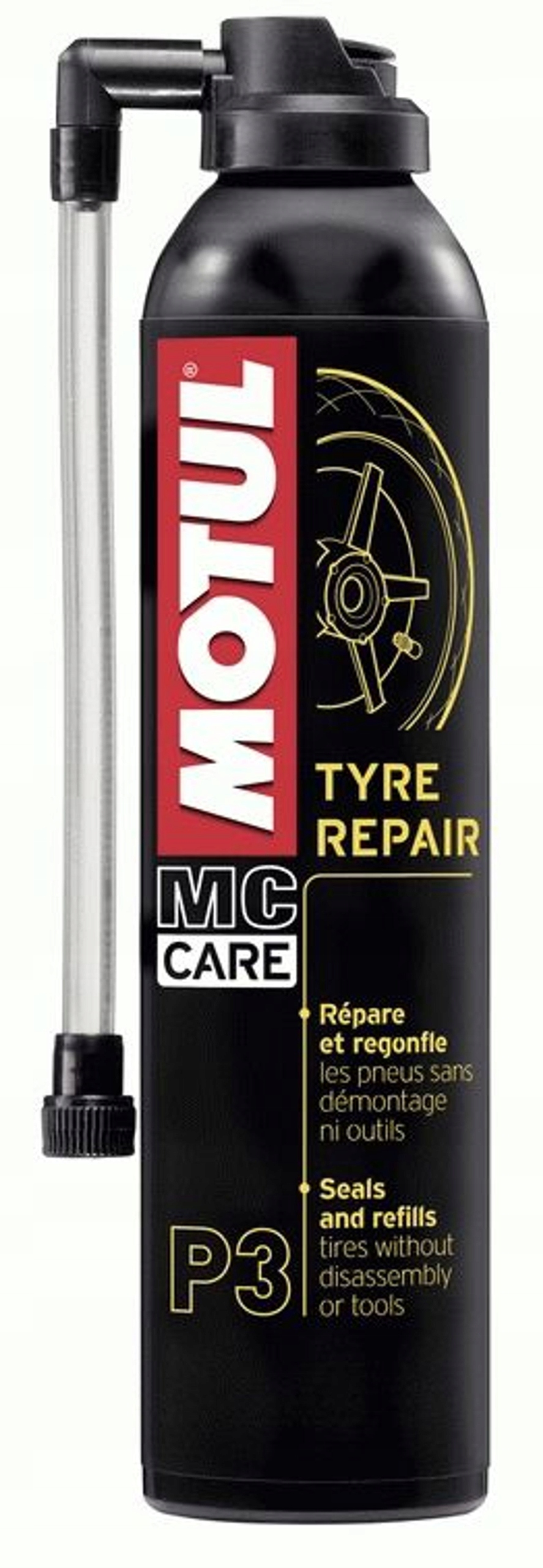 Náhradné Koleso – Prostriedok Na Utesnenie Pneumatík 300 ML P3 Tyre Repair Motul