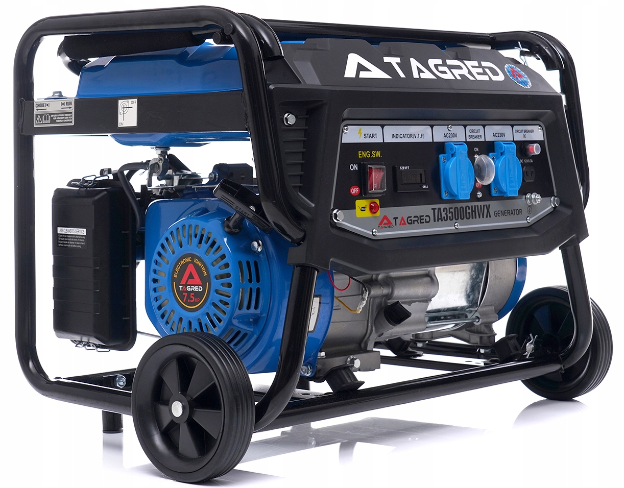 AGREGAT PRĄDOTWÓRCZY PRĄDU TAGRED 5600W AVR KOŁA Silnik 4-suwowy