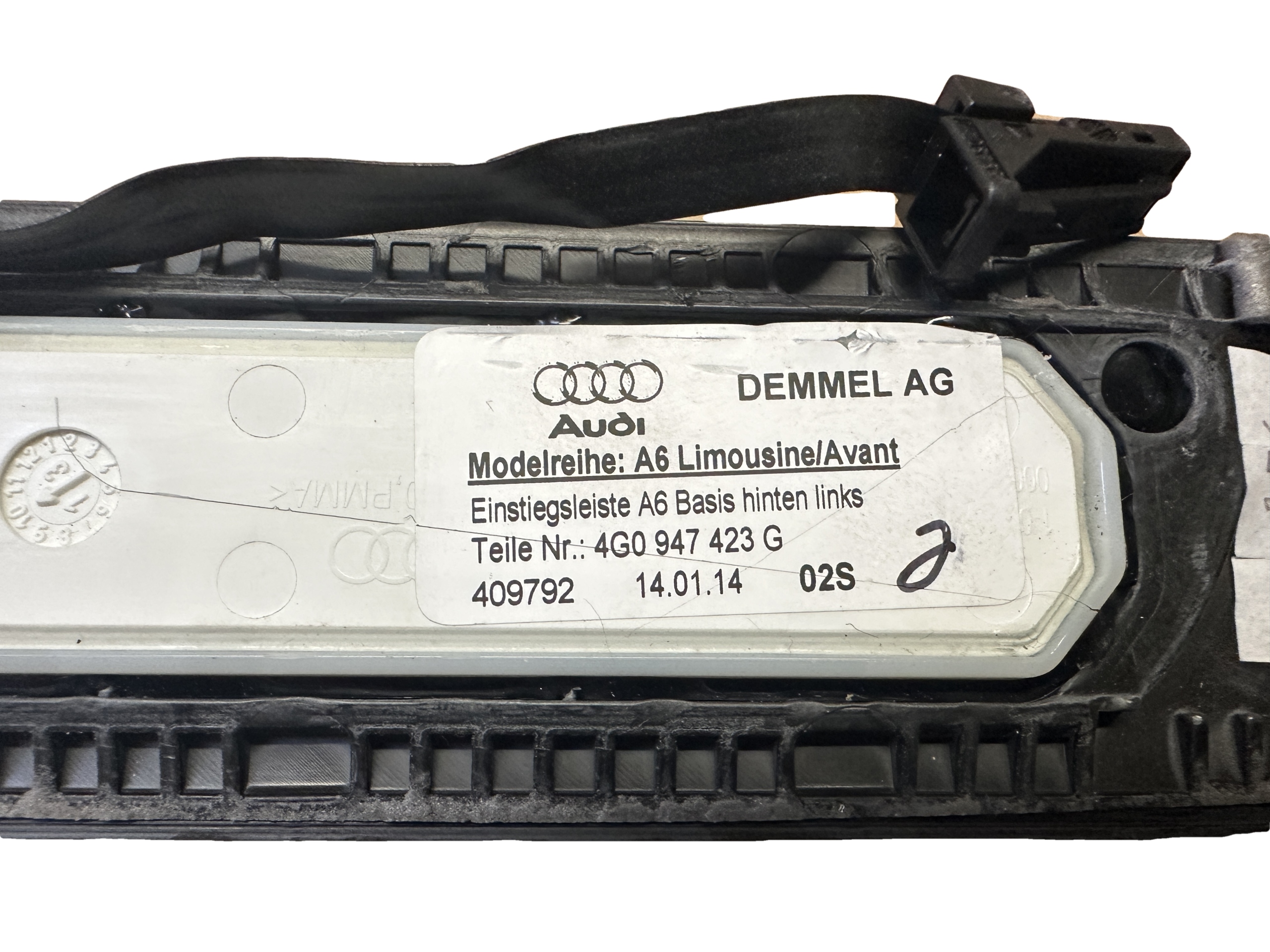 AUDI A6 4G C7 moulding threshold left rear part LED 4G0947423G