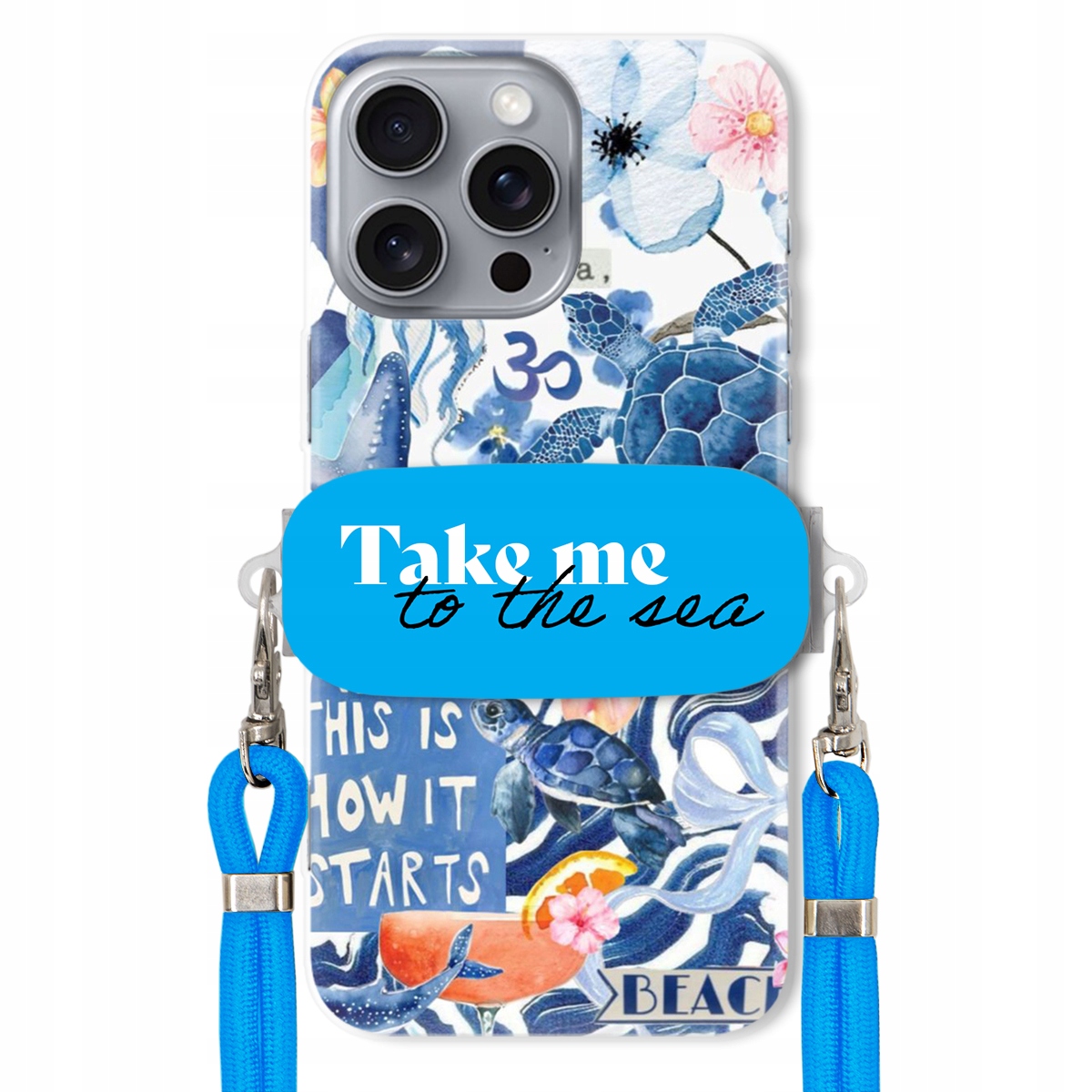 Puzdro pre iPHONE 16 Pro Max Premium Vodítko Blue Držiak Take Me To The Sea