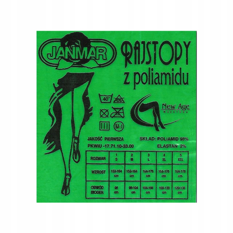 

Rajstopy elastil 3/L mały klin Kolory