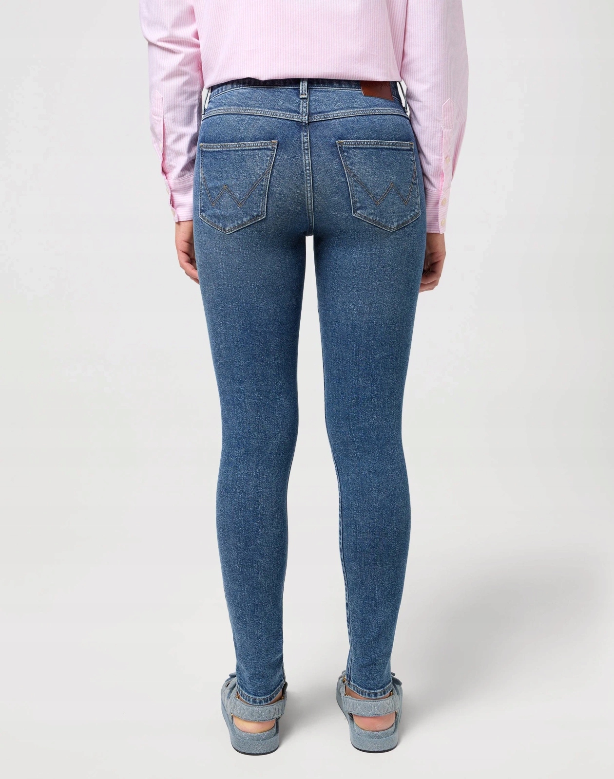 Dámské úzké nohavice džíny Wrangler High Skinny Lovers 112351323 27/34