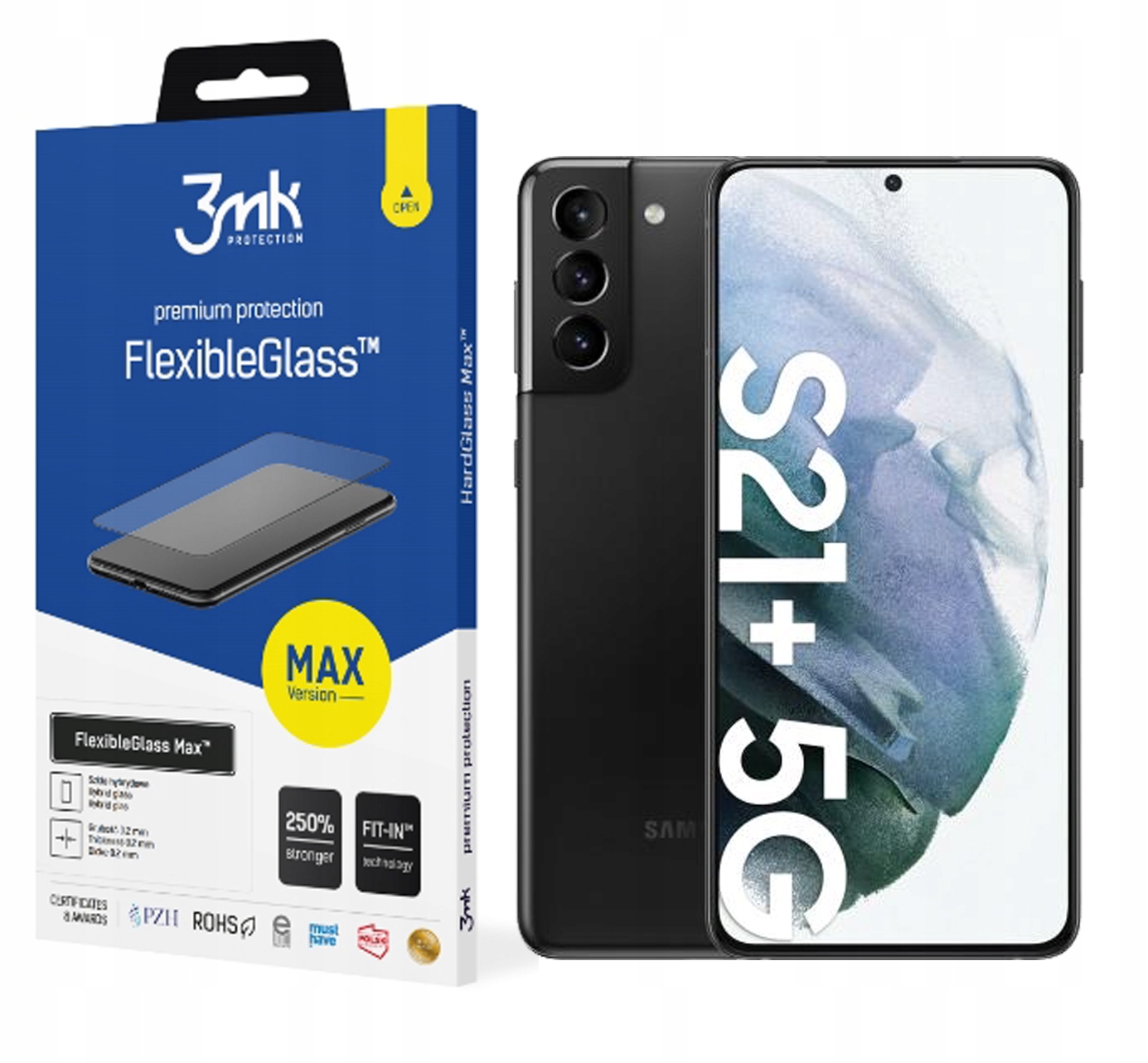 

FlexibleGlass Max 3MK do Samsung G996 S21+ Czarny
