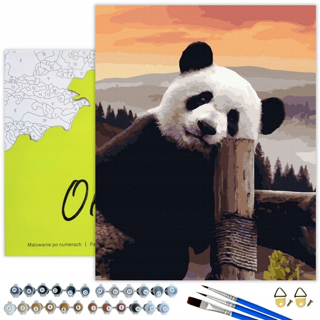 Malování Podle Čísel Panda Obrázky pro malování podle čísel s rámem Oh Art