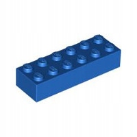 

Lego Klocek 2x6 1szt Blue 2456 245623 New