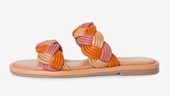 Tamaris 1-27120-42 Ležérní barevné kožené tkané Nazouváky vel. 38