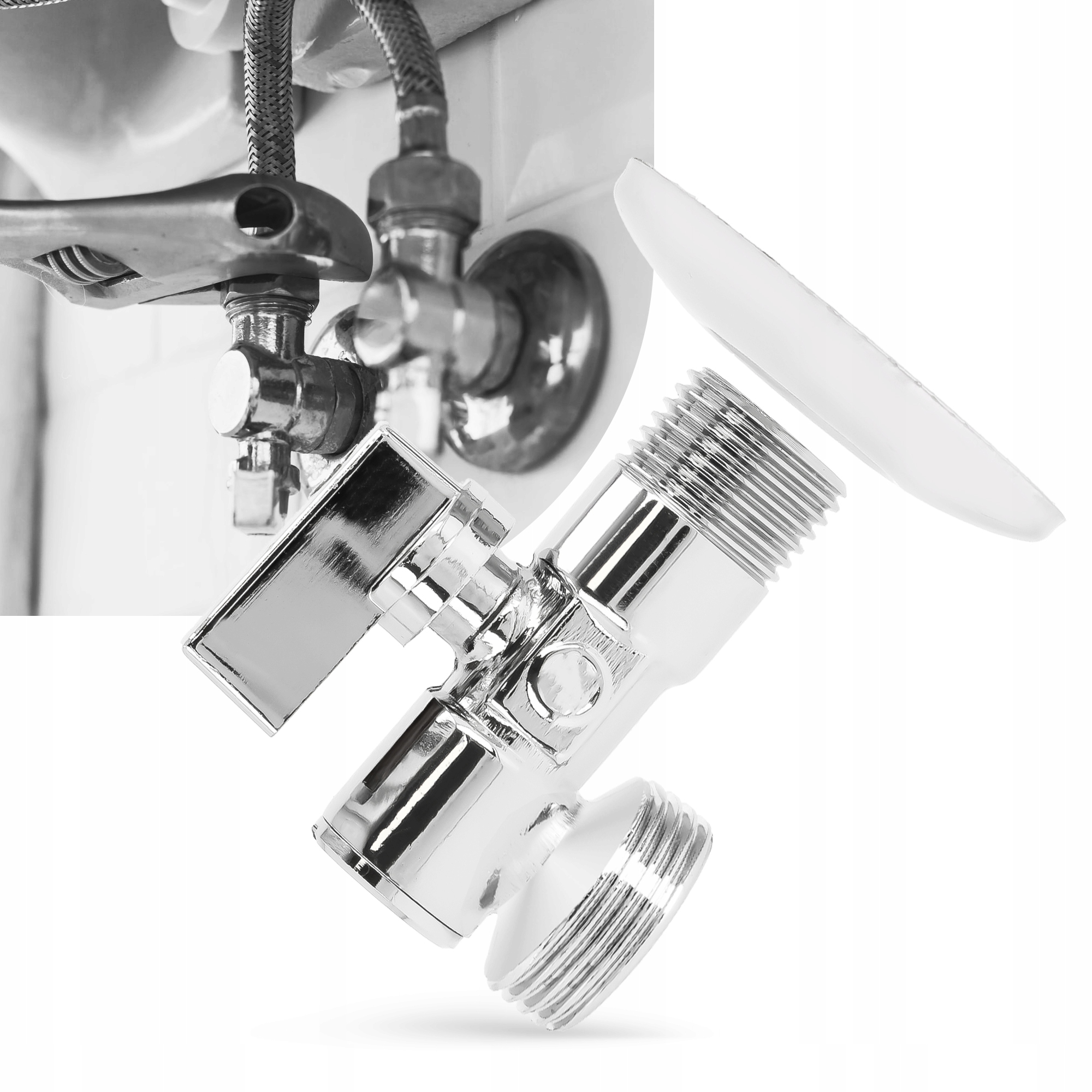 Zawór Kulowy KĄTOWY 1/2x3/4 GZ Filtrem Odcinający PRALKI ZMYWARKI BATERII Stan opakowania oryginalne