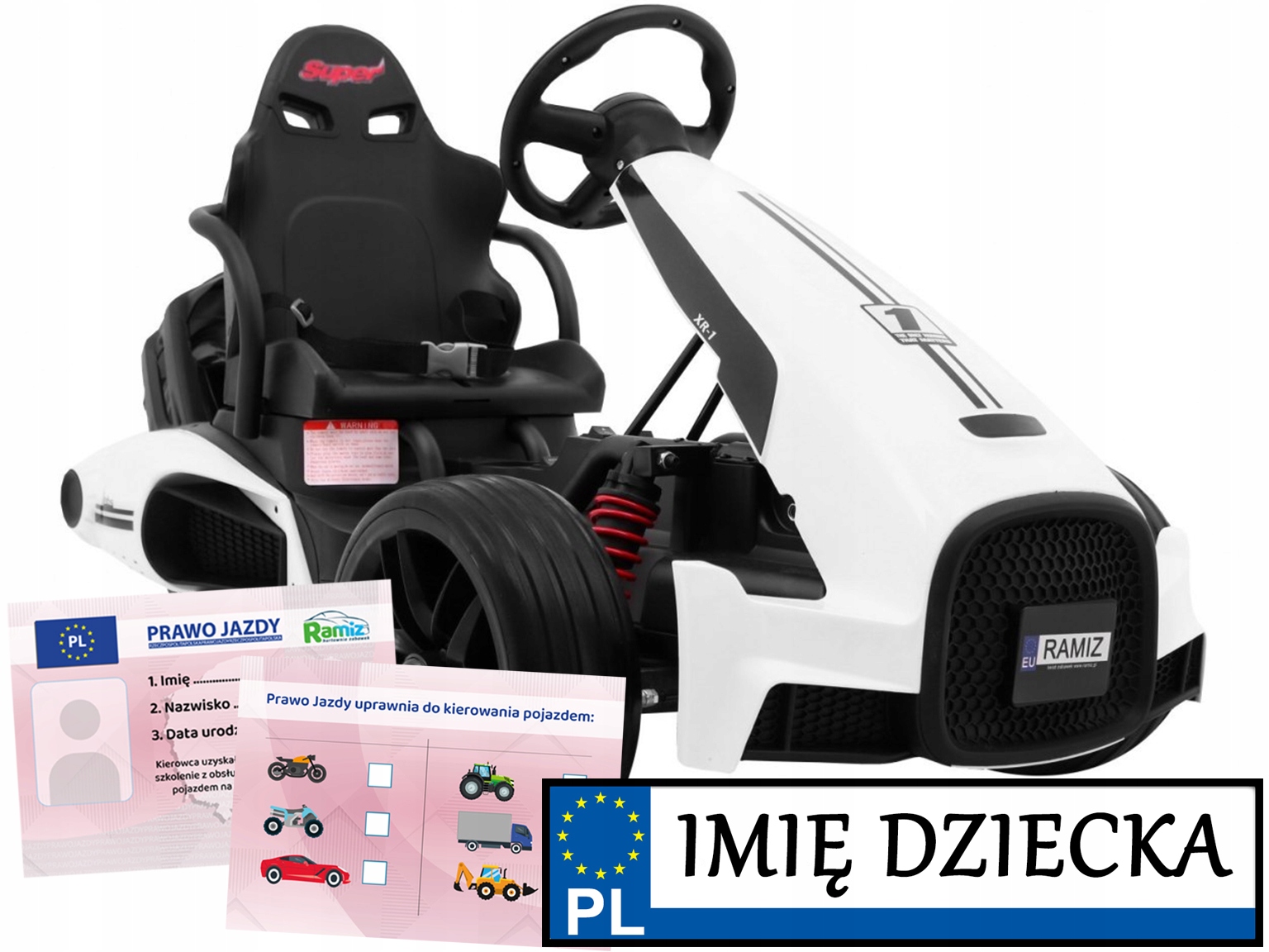 Quad na akumulator Bolid XR-1 klakson Koła Eva