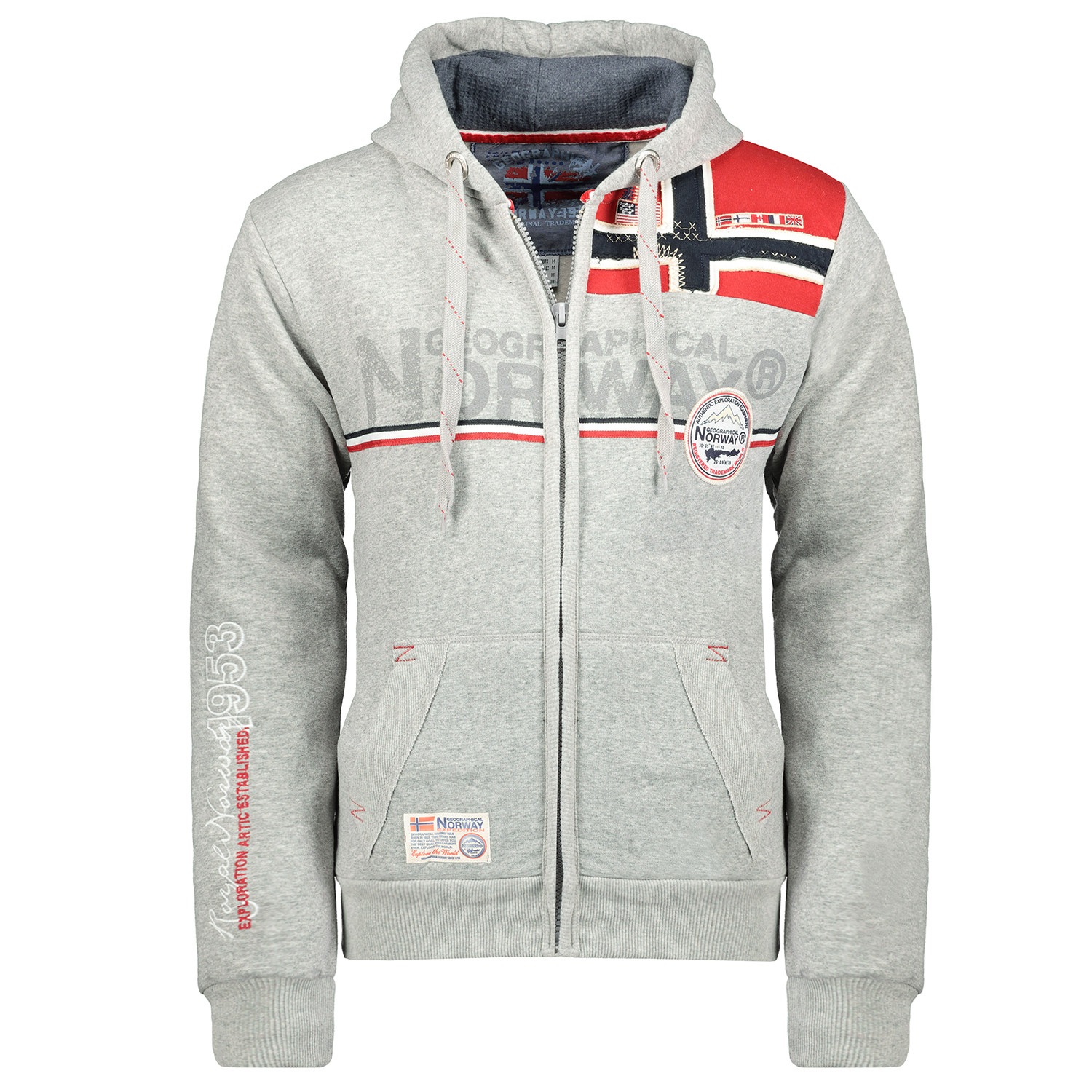 Geographical Norway mikina pánská Faponie Men New 100 L šedá