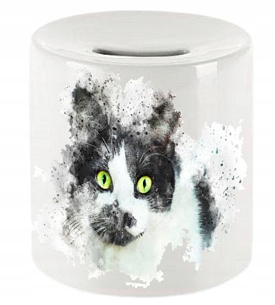 

Skarbonka ceramiczna Akwarele Art Animal Kot Koty