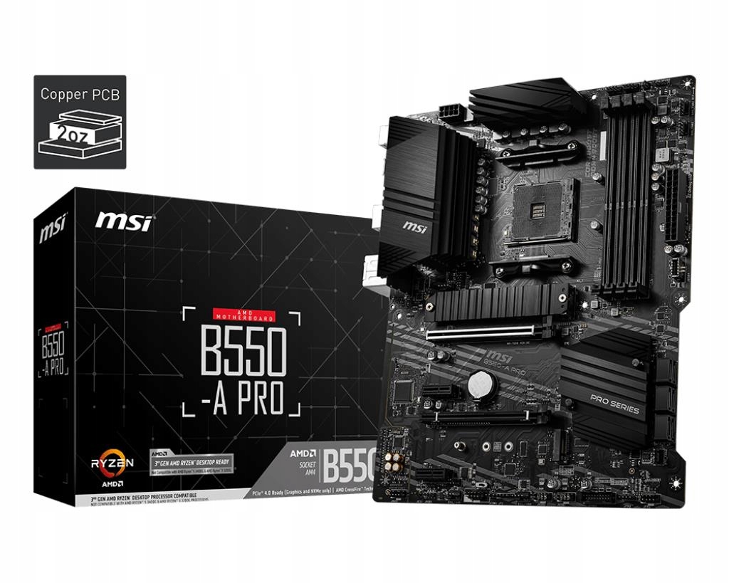 Msi Mb Sc AM4 B550-A Pro, Amd B550, 4xDDR4, Vga, Atx B550-A Pro