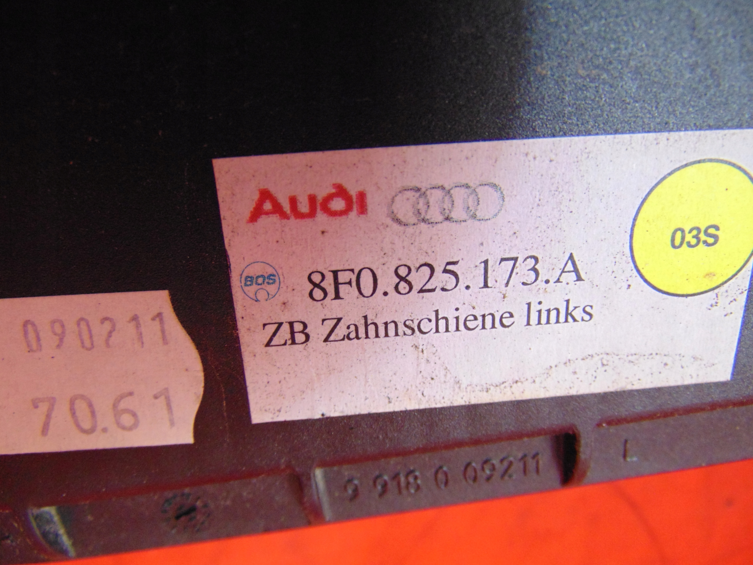 AUDI A5 8T 8F CABRIO PROWADNICA roofs left