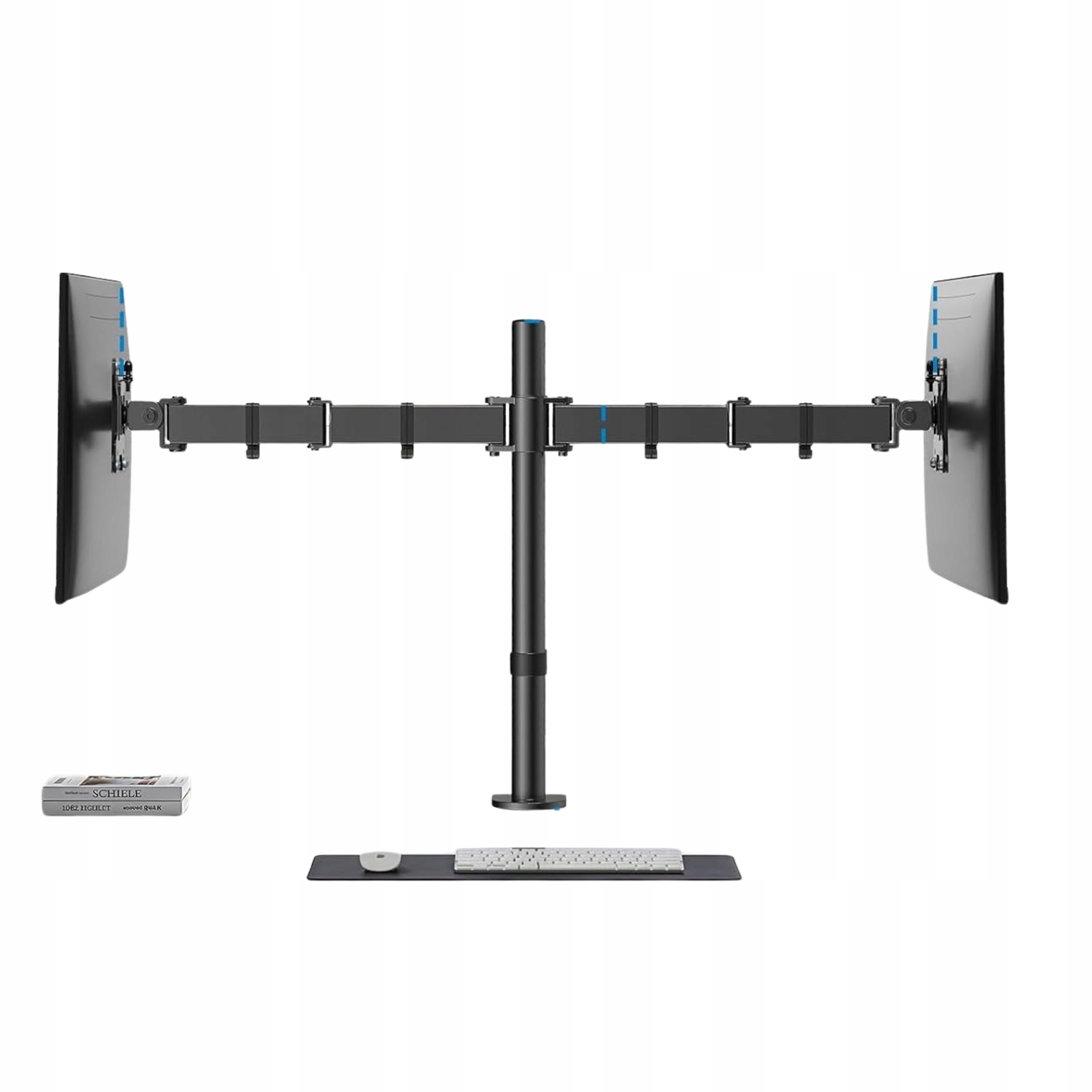 Držák pro 2 monitory 13-32 palců Huanuo Ocel Nastavitelný do 20 kg Vesa 75 100