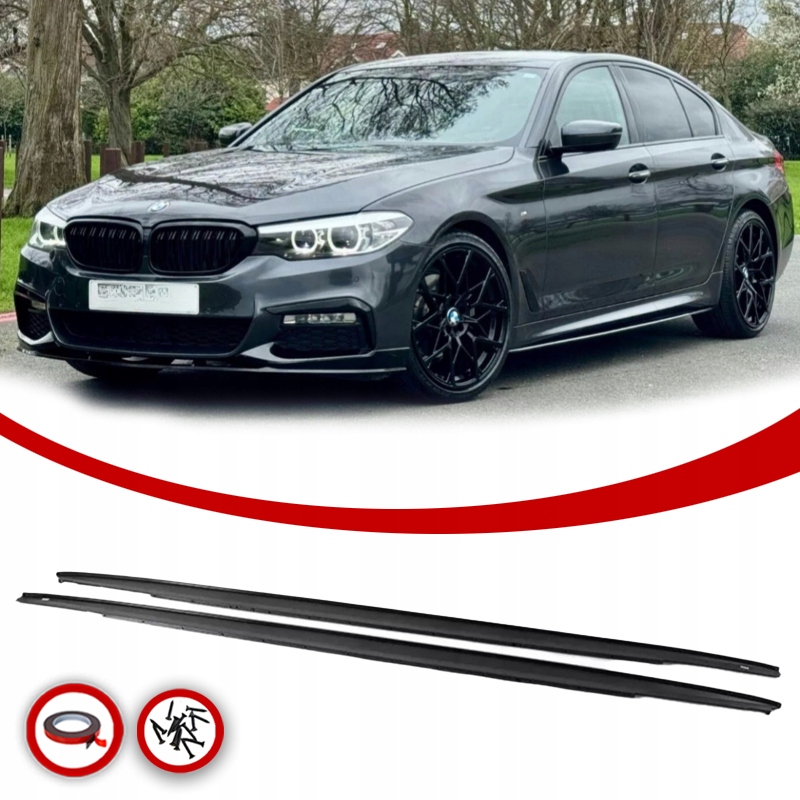 Bmw G30 G31 Boční Kryty Prahů, Spoilery Pod Prahy, Černý Lesk