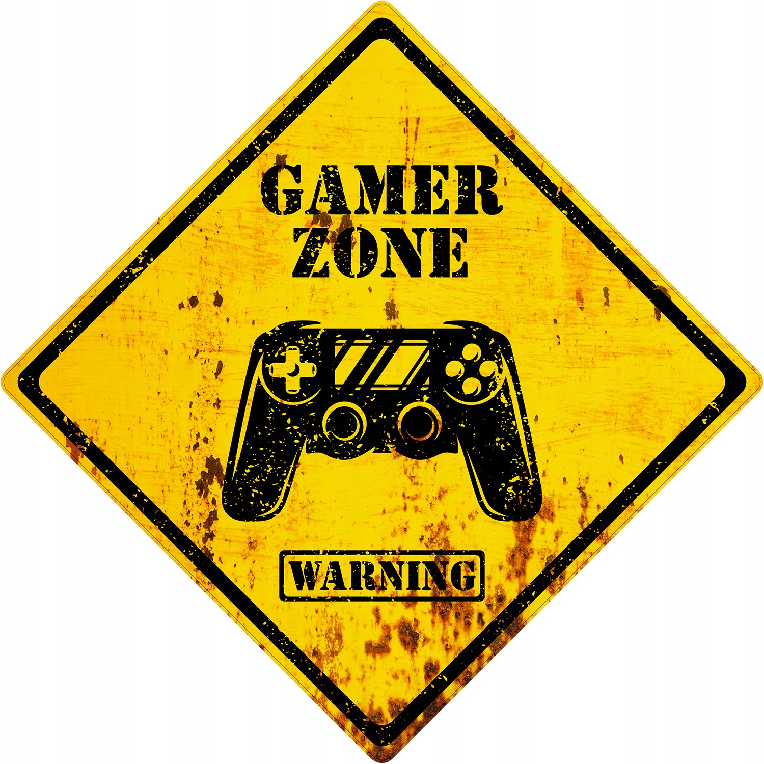 

Naklejka na ścianę Gamer Zone Warning 73x73 cm