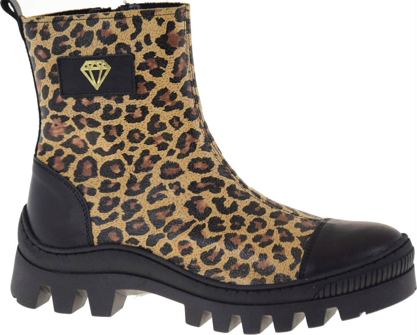 Elegantní Dámské Dámské Kotníkové Boty Nicole 2979 Z Přírodní Lícové Kůže Panterka 37