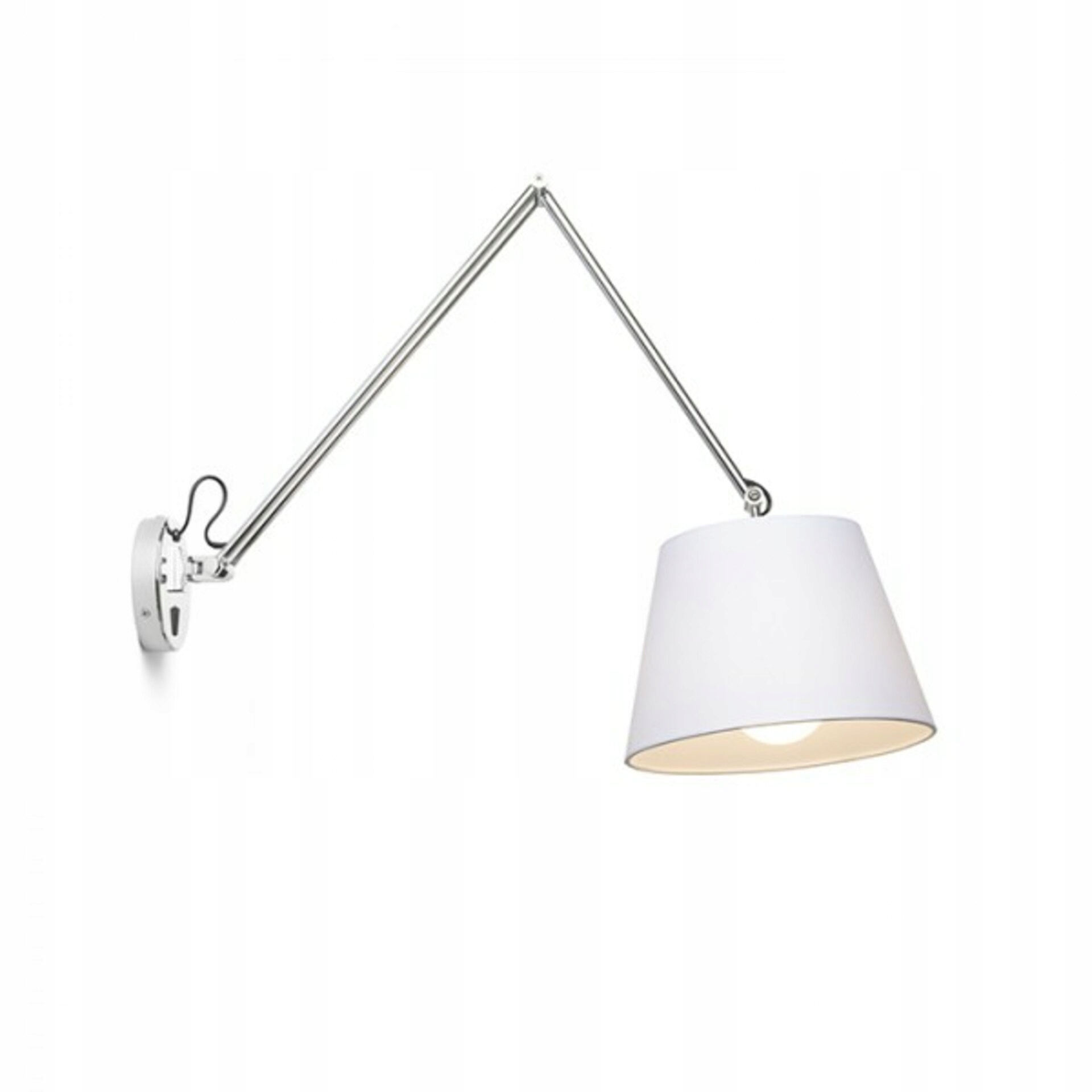 Rendl Ashley nástenná lampa biela/chróm 230V E27 42W R12482 variabilný ramien