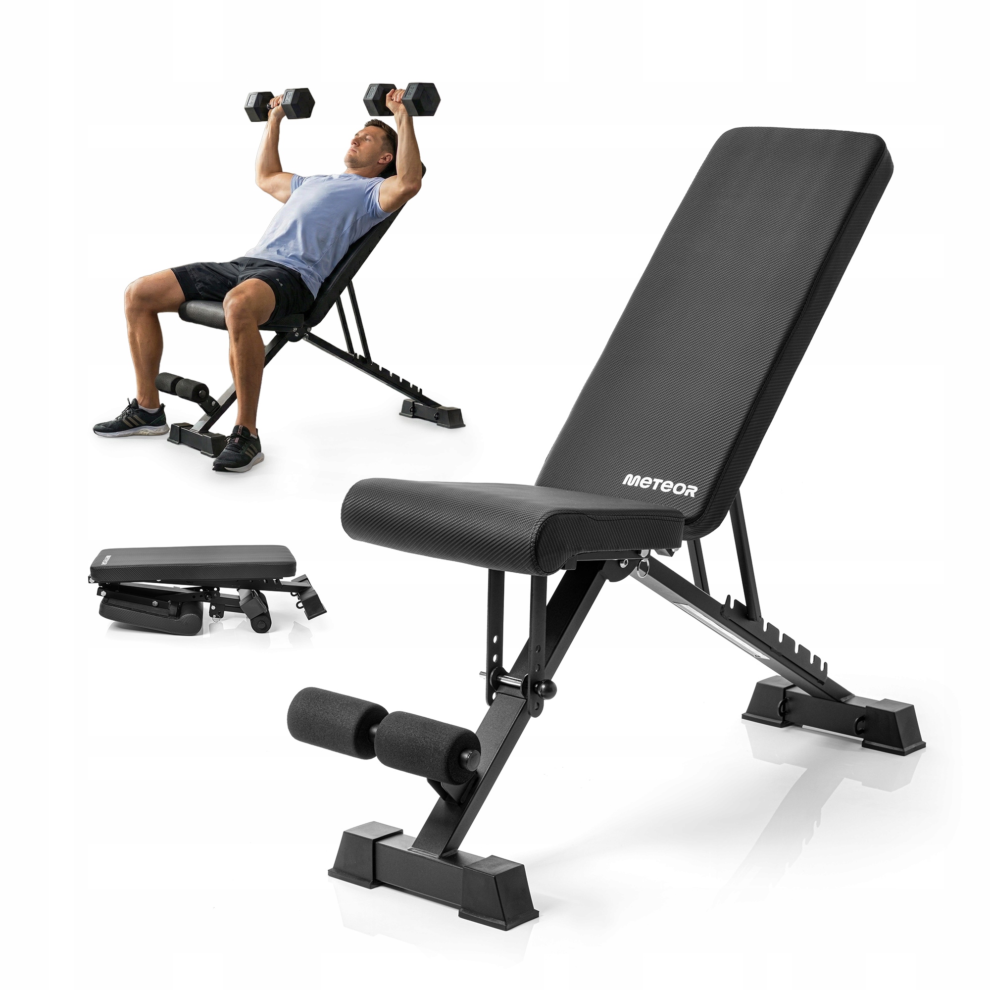 Ławka Treningowa Do Ćwiczeń Ławeczka Składana Regulowana do150kg Meteor
