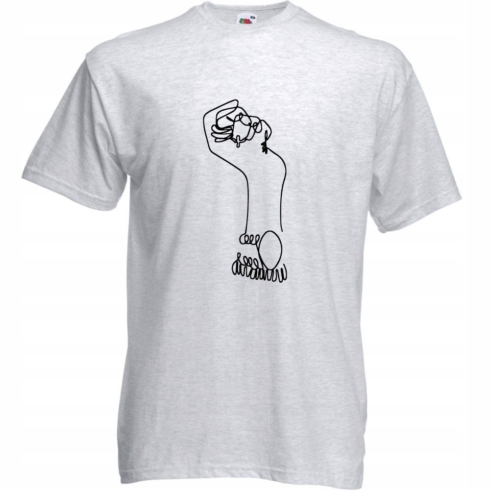 

Koszulka line art ręka dłoń XXL ash szara