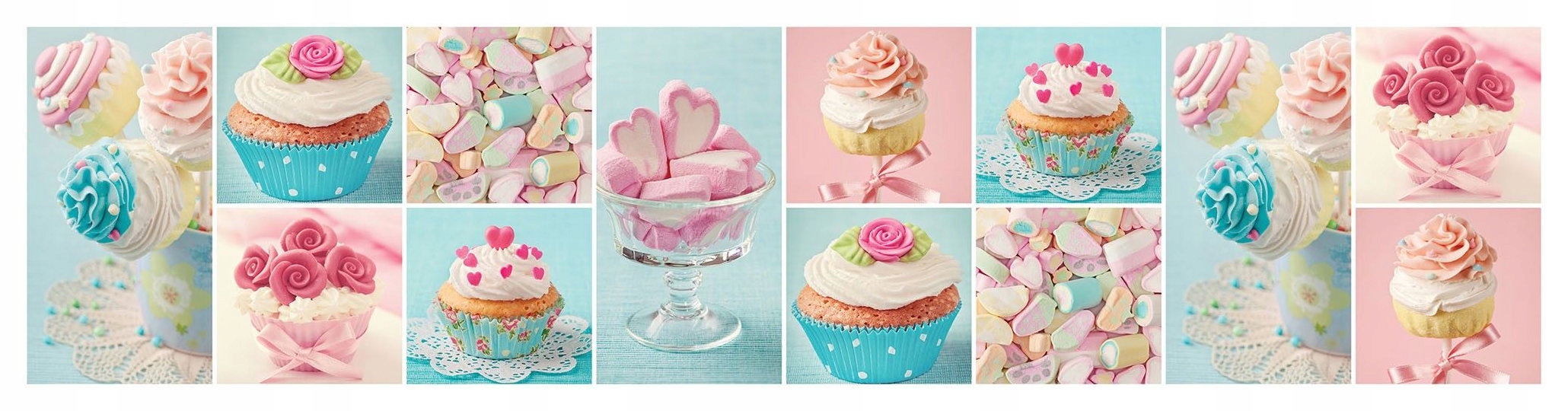Vliesová fototapeta Sladké koláče a muffiny, pastelové sny 250x60 lepidlo