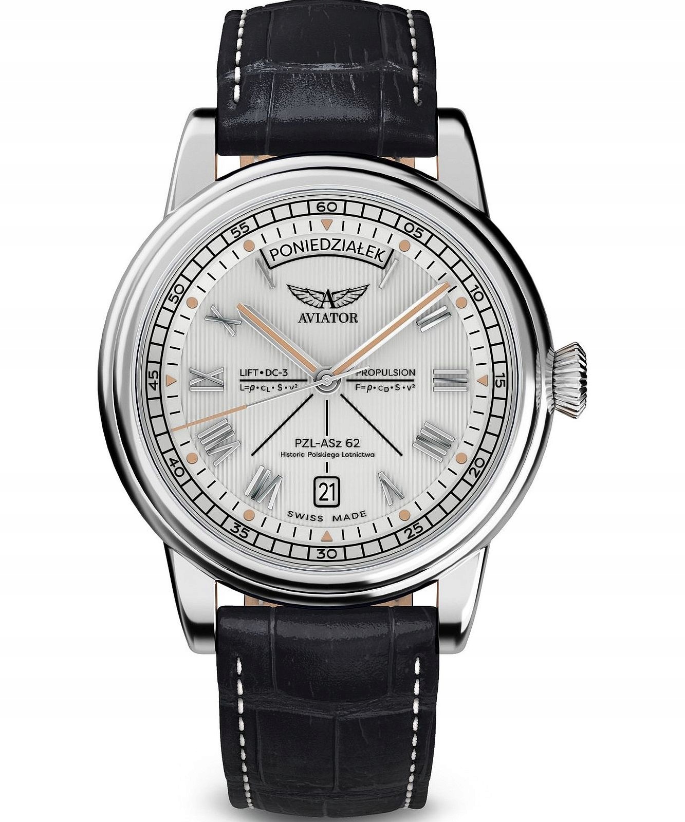 Pánské hodinky Aviator Douglas Day-Date Polish Limited Edition