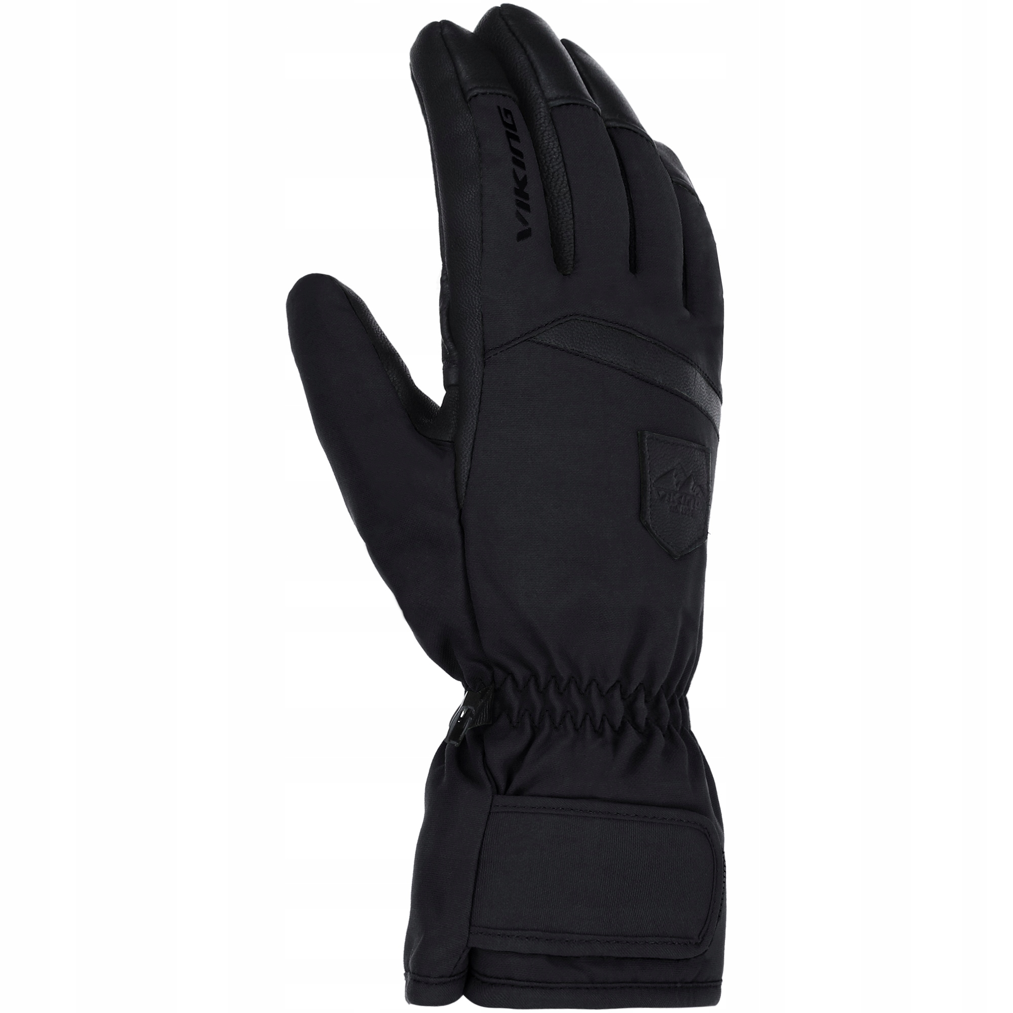 Pánské lyžařské rukavice Viking Lars černé s kůží vel. 8