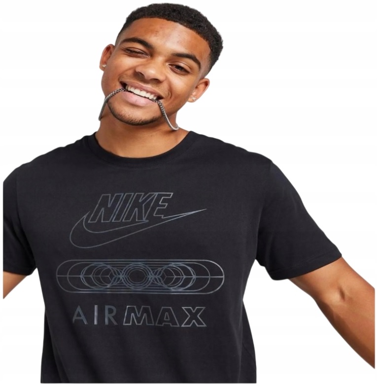 Koszulki Męskie Nike Czarne Bawełniane r. XL