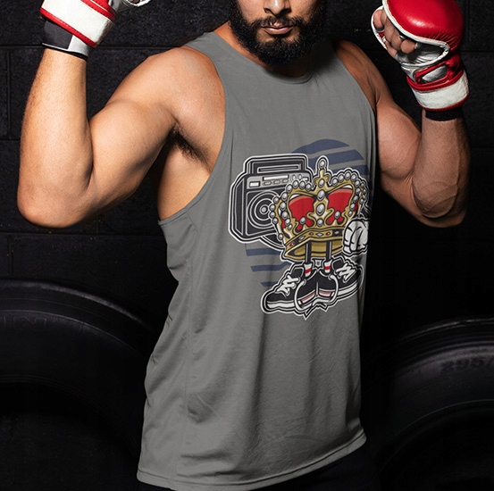 TANK TOP ANIMOWANE STREET KING Rozmiar XL