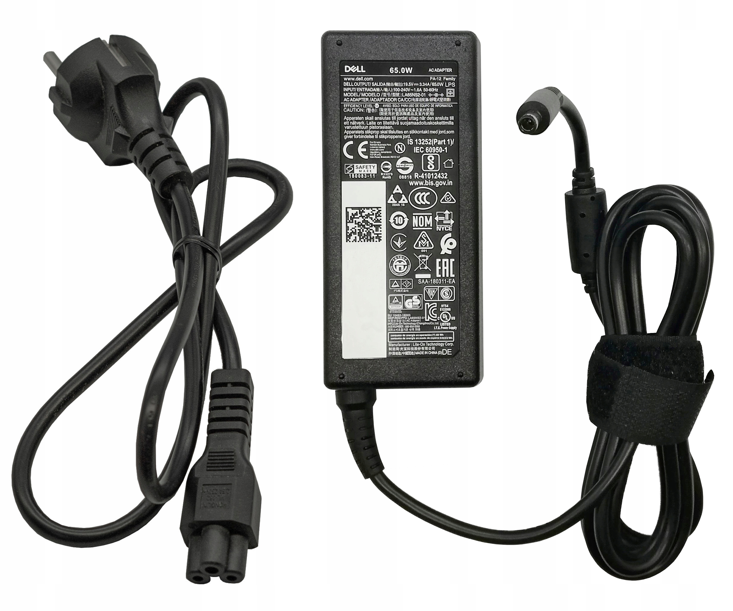 Originální Nový napájecí zdroj Dell 65W 19.5V 3.34A 4,5 mm x 3.0 mm Dp/n 0MGJN9