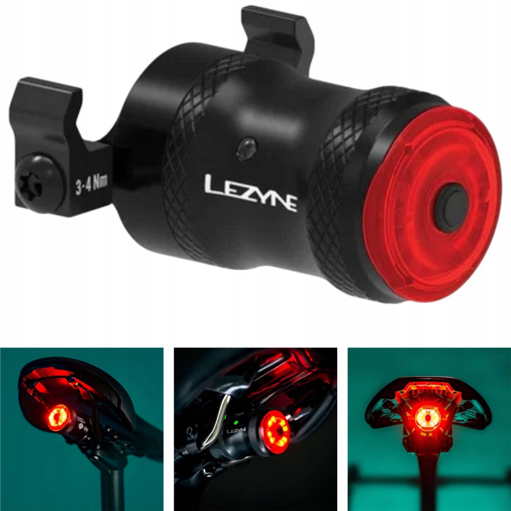 Lezyne Ai Alert 250 Zadní světlo 250lm Stop Usb-c Černá 60h
