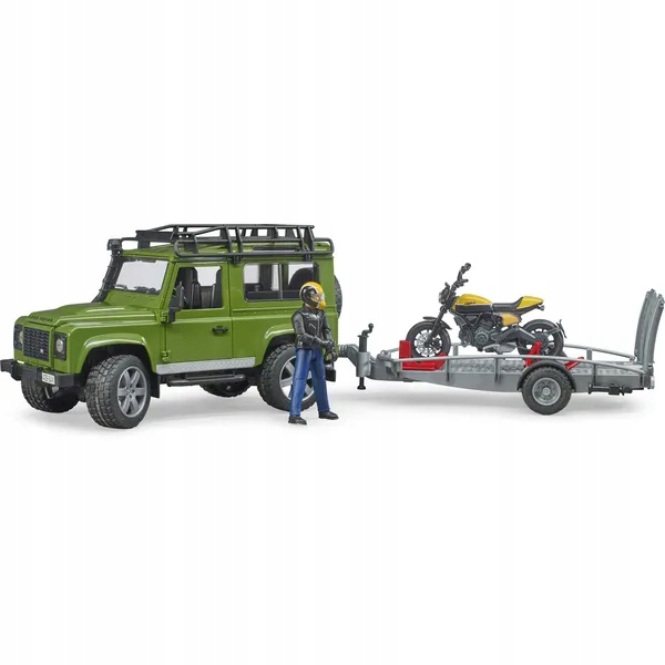 Bruder Land Rover przyczepa motorl figurka 02589