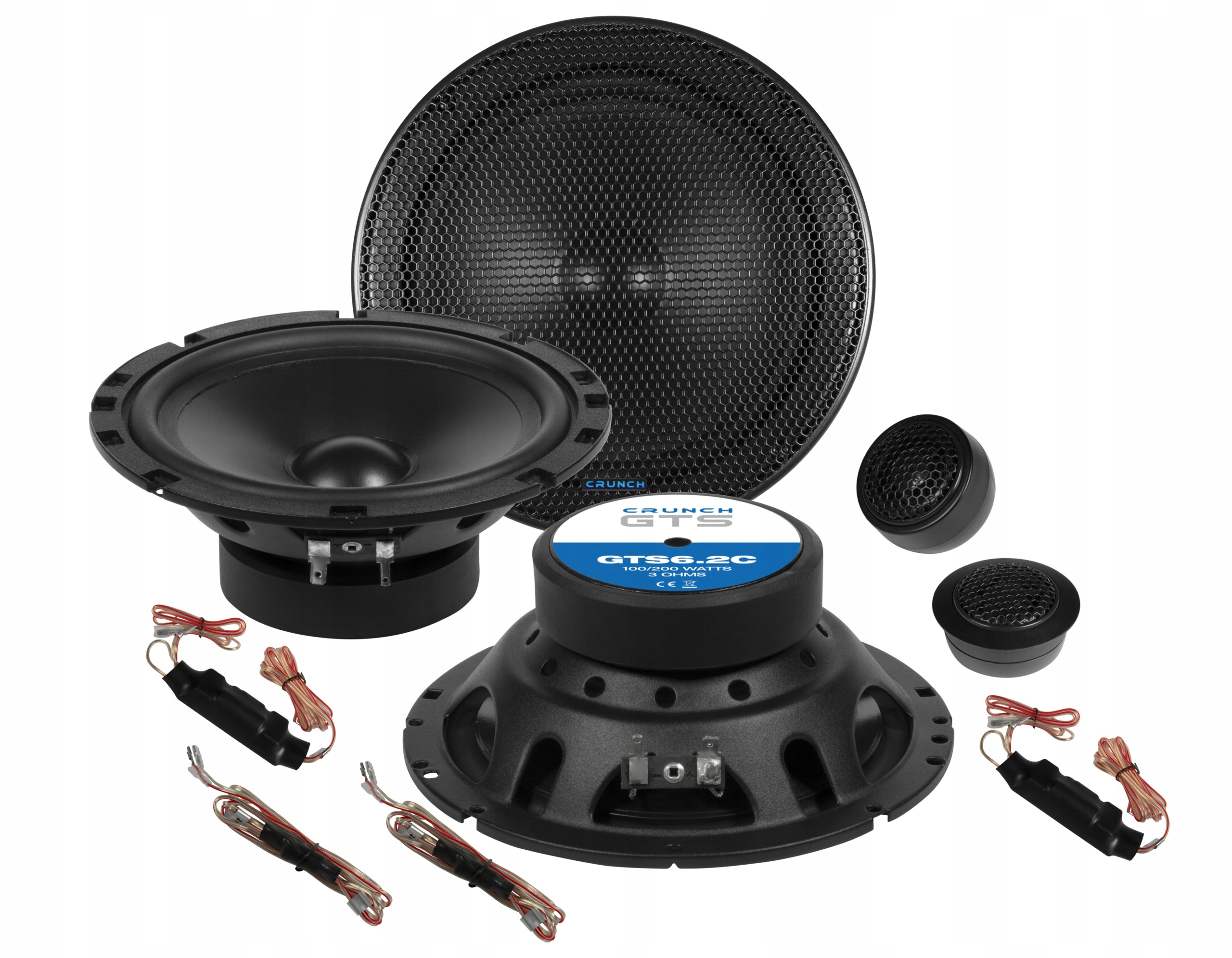 Zestaw głośników Crunch GTS6.2C 165mm SYSTEM 100W RMS 3Ohm