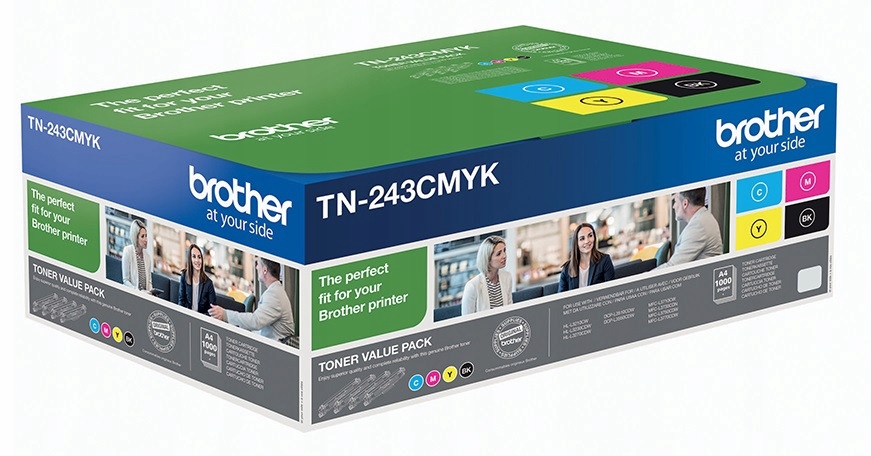 Multipack compatible avec Brother TN-243 CMYK contient 4x Cartouche toner 