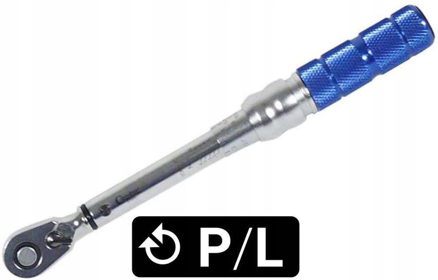 Momentový klíč, pravý/levý, 1/4'', 2-10 Nm