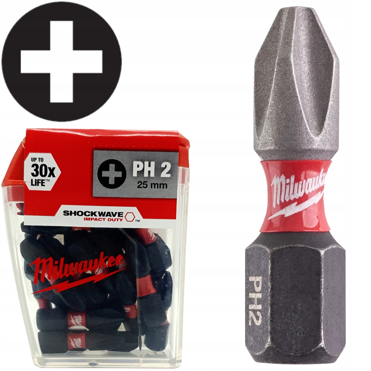 

Milwaukee Bit Udarowa Końcówka Shockwave PH2 25szt