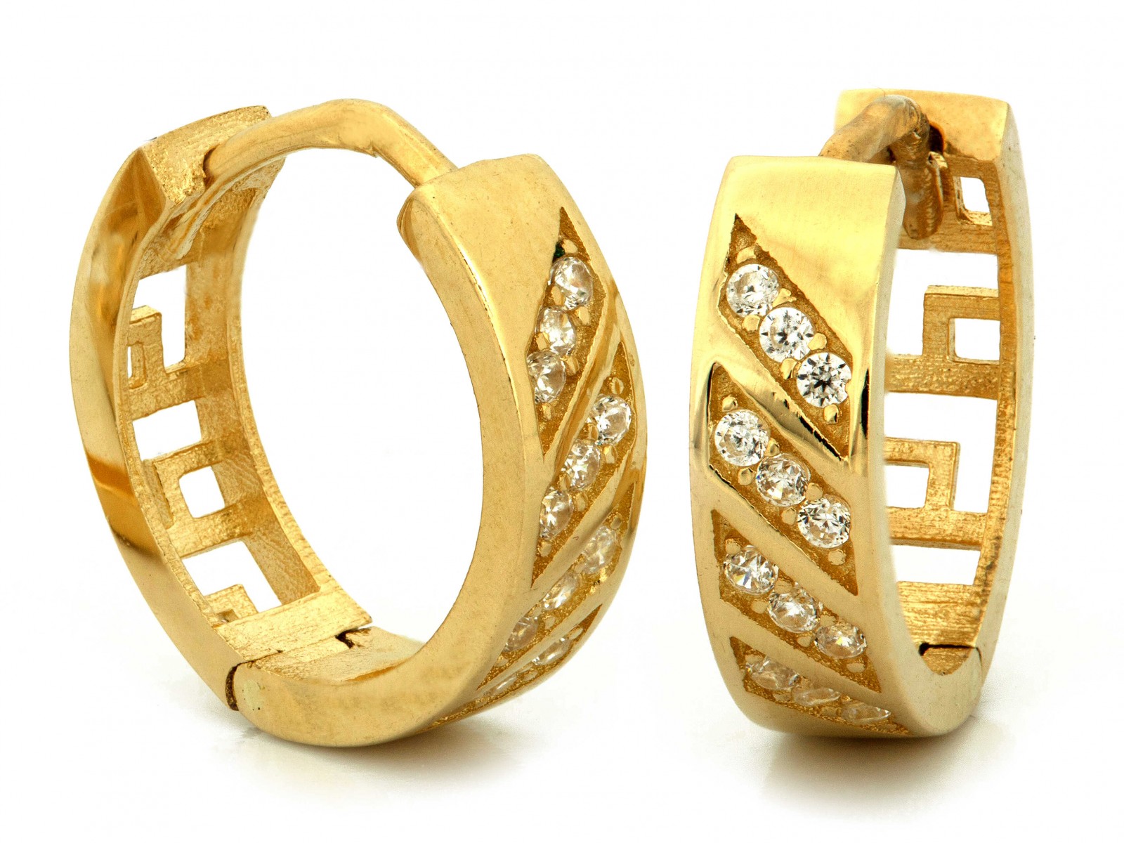 pro ni elegantní značkové náušnice ze zlata 585, módní 13 mm, 2,45 g