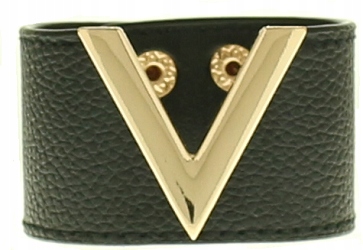 

Damska bransoletka skórzana Czarna szeroka 4 cm Pl