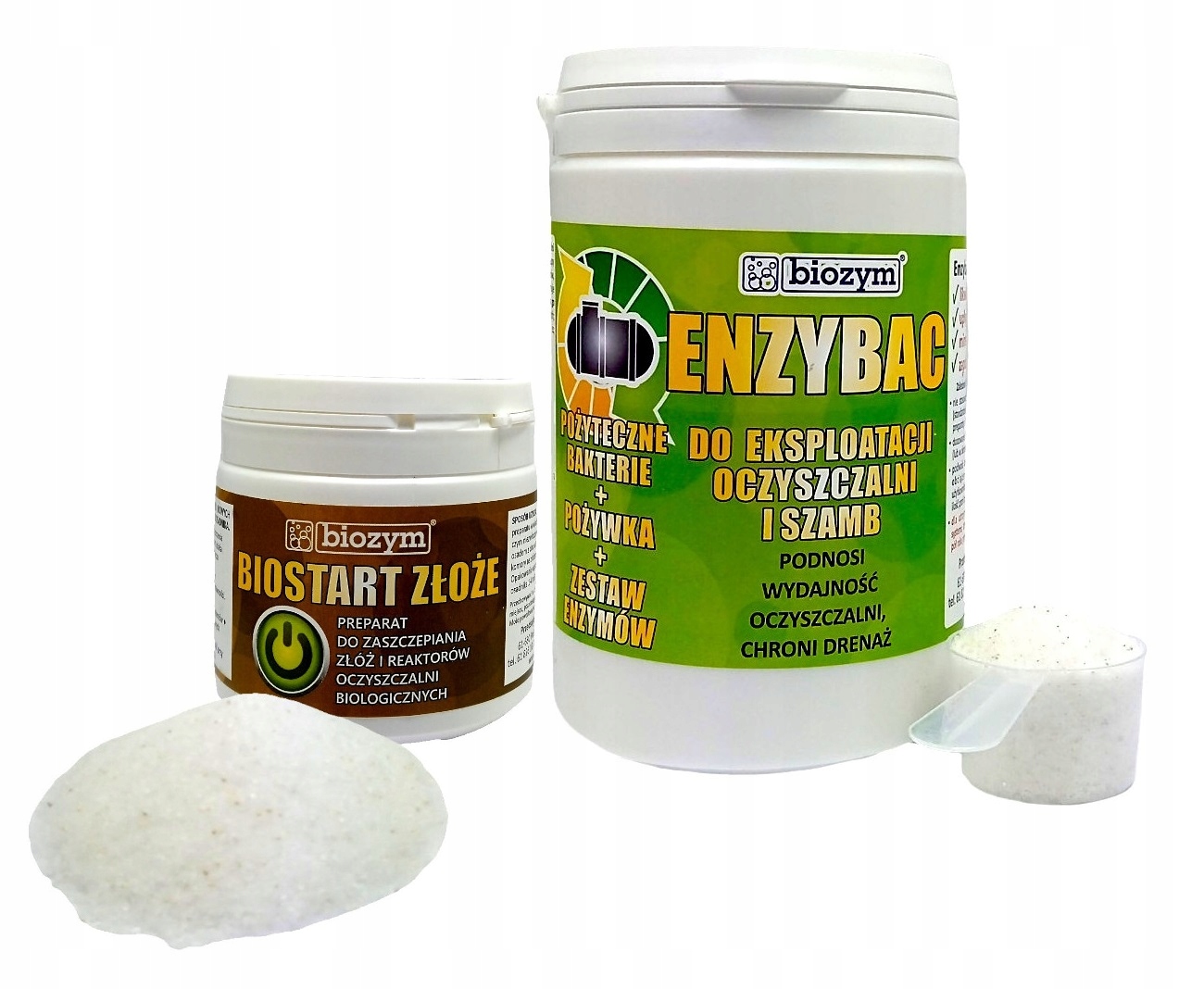 ENZYBAC + BIOSTART złoże DO OCZYSZCZALNI I SZAMBA Producent Biozym