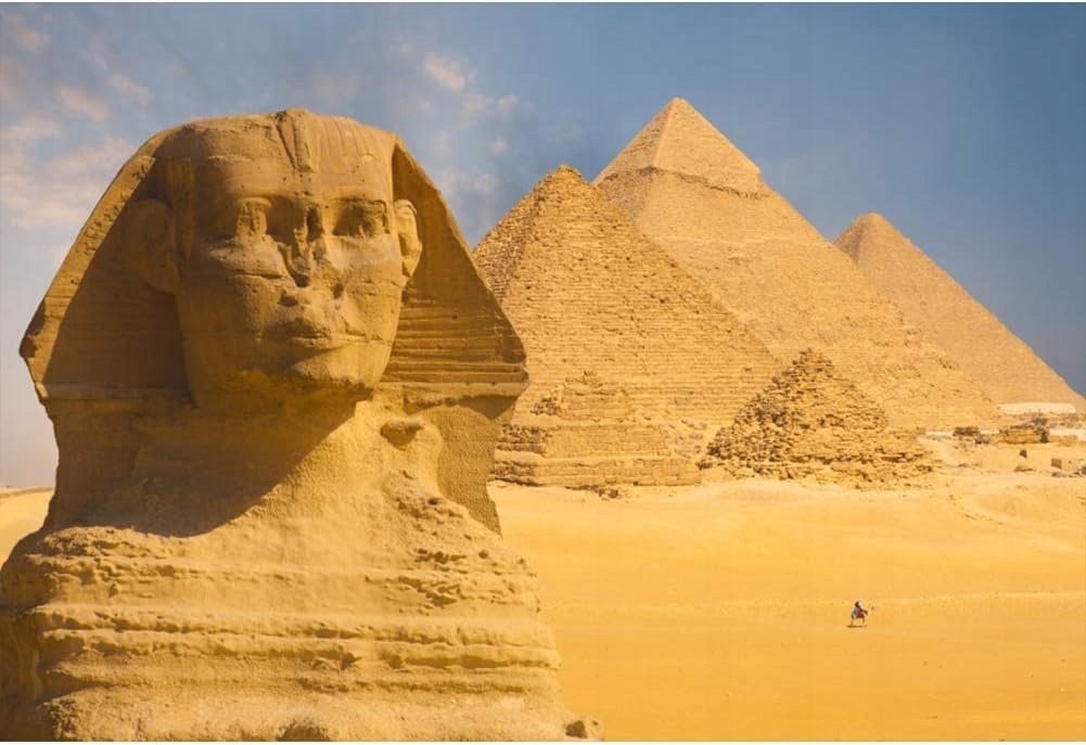YONGFOTO TŁO ŚCIANKA FOTO WIDOK GIZA PIRAMIDY SFINKS 2,5x3m