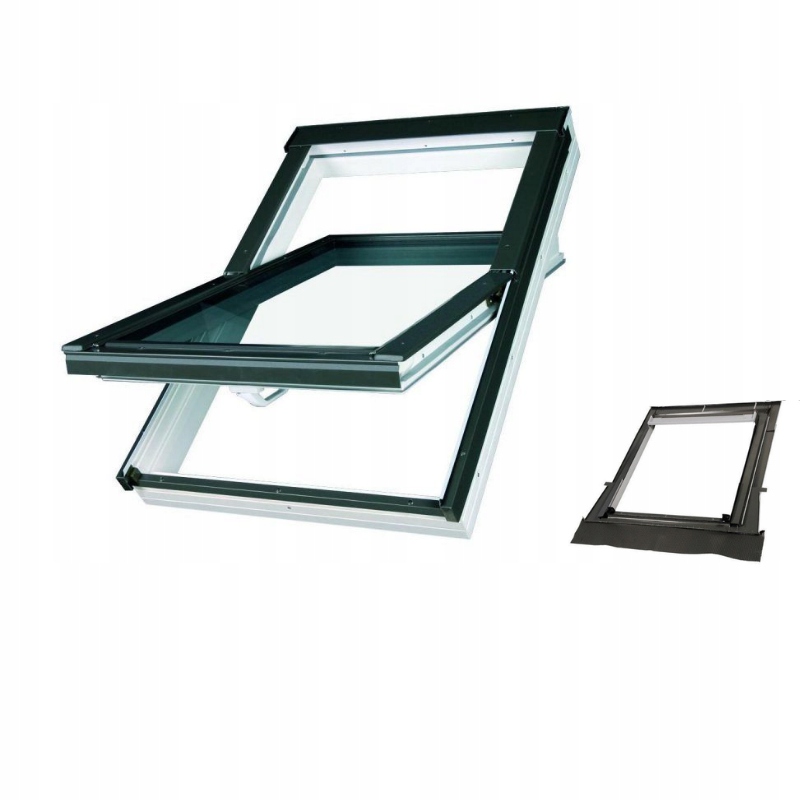Plastikowe okno dachowe OptiLight Tlp-vent 55/98 cm 2 szyby nawiewnik